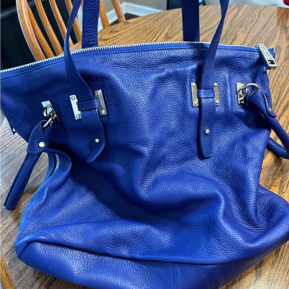 NWT Kenneth Cole Blue Leather Women's Bag - Picture 3 of 13